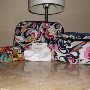 Vera Bradley 3-Bag Bundle + NWT Bow Tie – Like New, ✈️ Travel in Style!